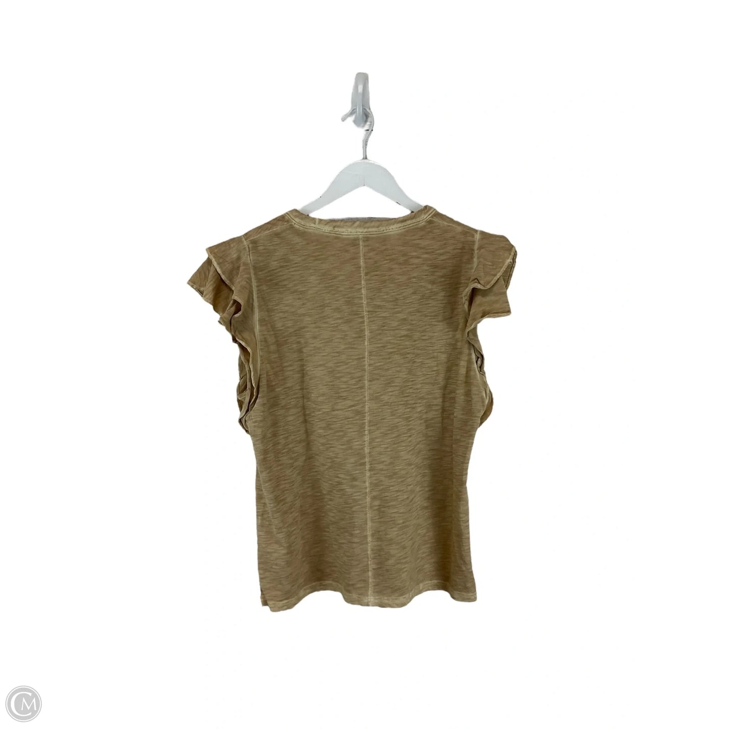 Top Short Sleeve By Veronica Beard In Tan, Size: M