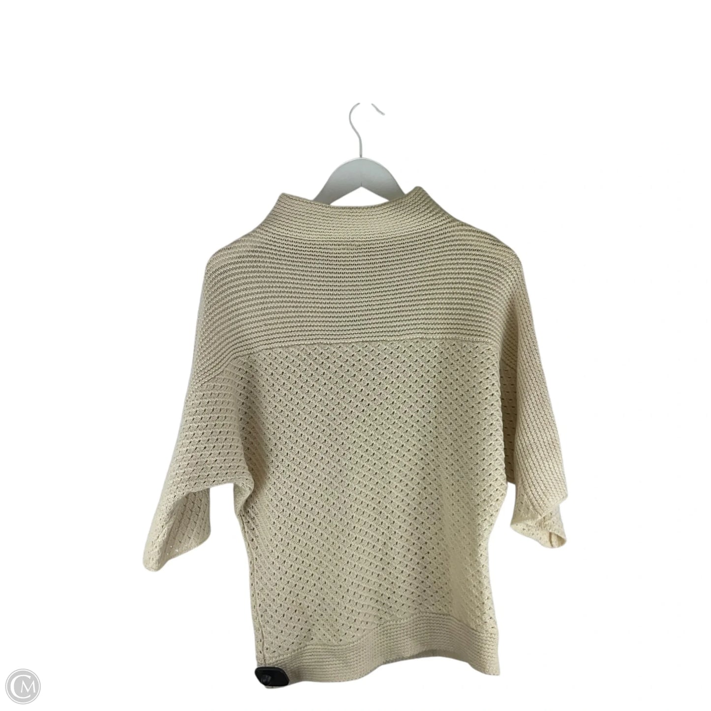 Sweater Short Sleeve By Clothes Mentor In Cream, Size: M
