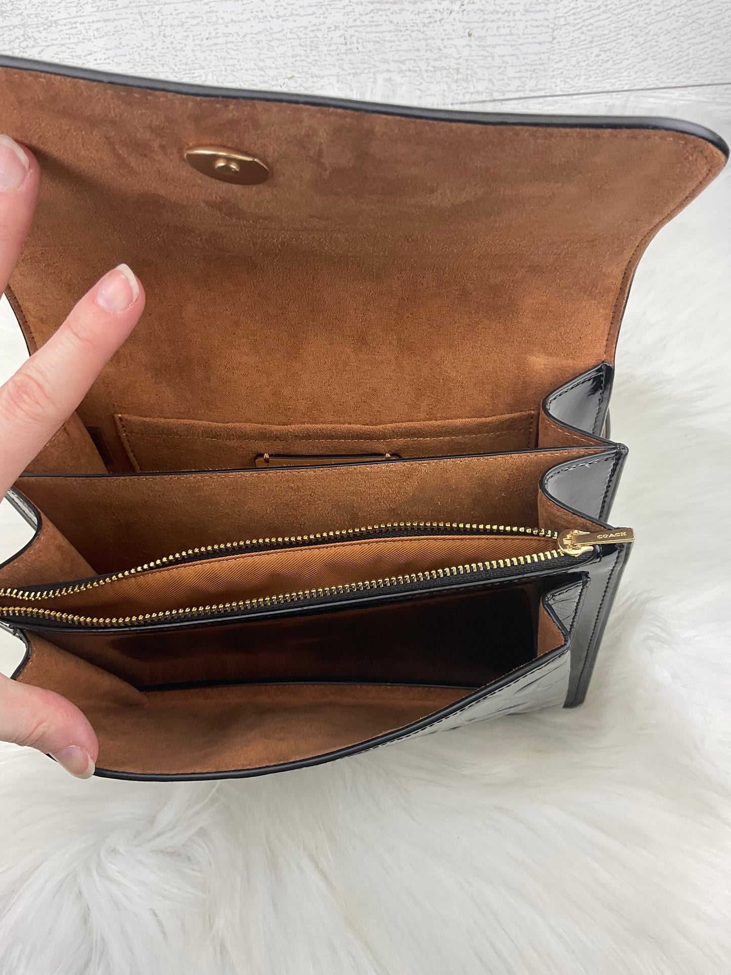 Crossbody Designer By Coach, Size: Medium