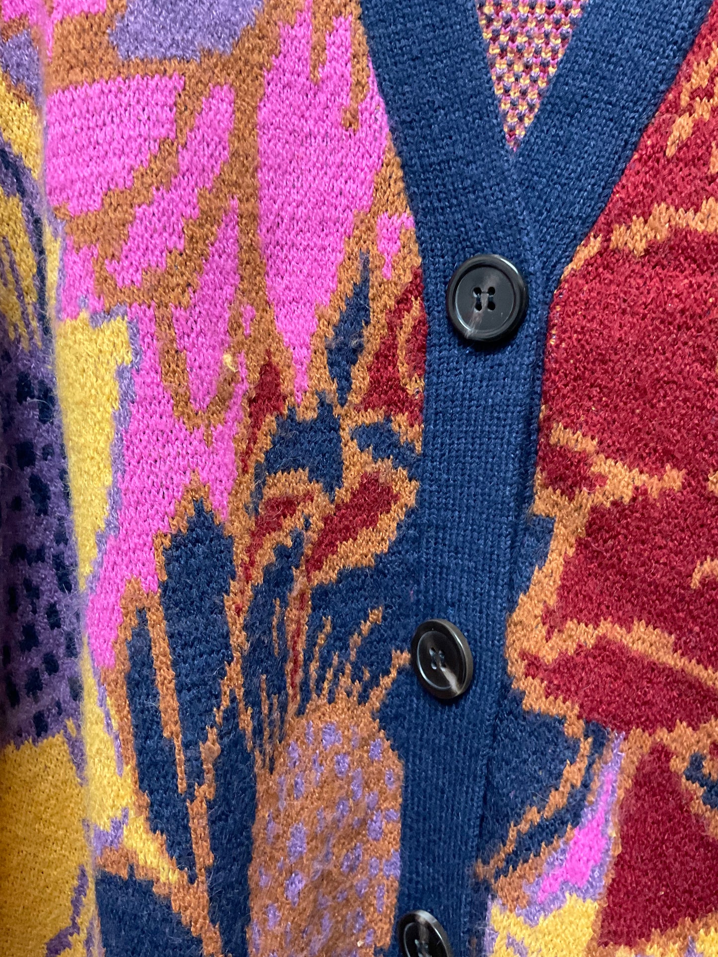 Sweater Cardigan By Farm Rio In Multi-colored, Size: M