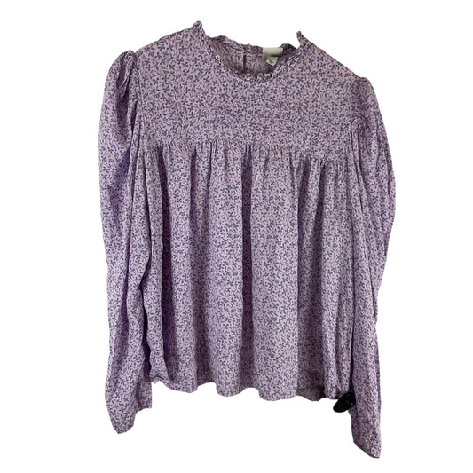 Top Long Sleeve By A New Day In Purple, Size: L