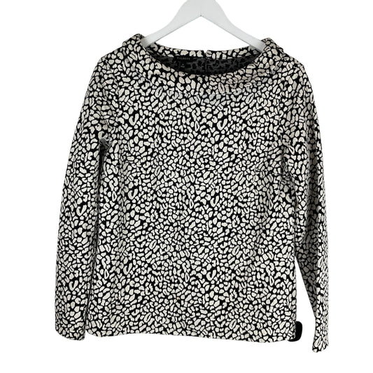 Top Long Sleeve By Talbots In Black & White, Size: M