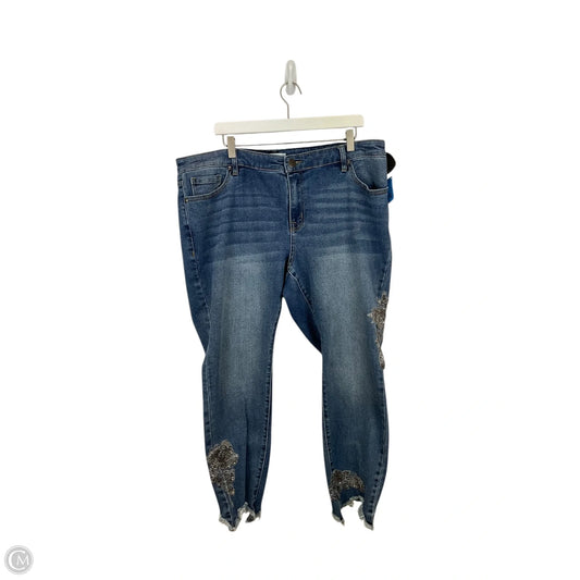 Jeans Straight By Lane Bryant In Blue Denim, Size: 18