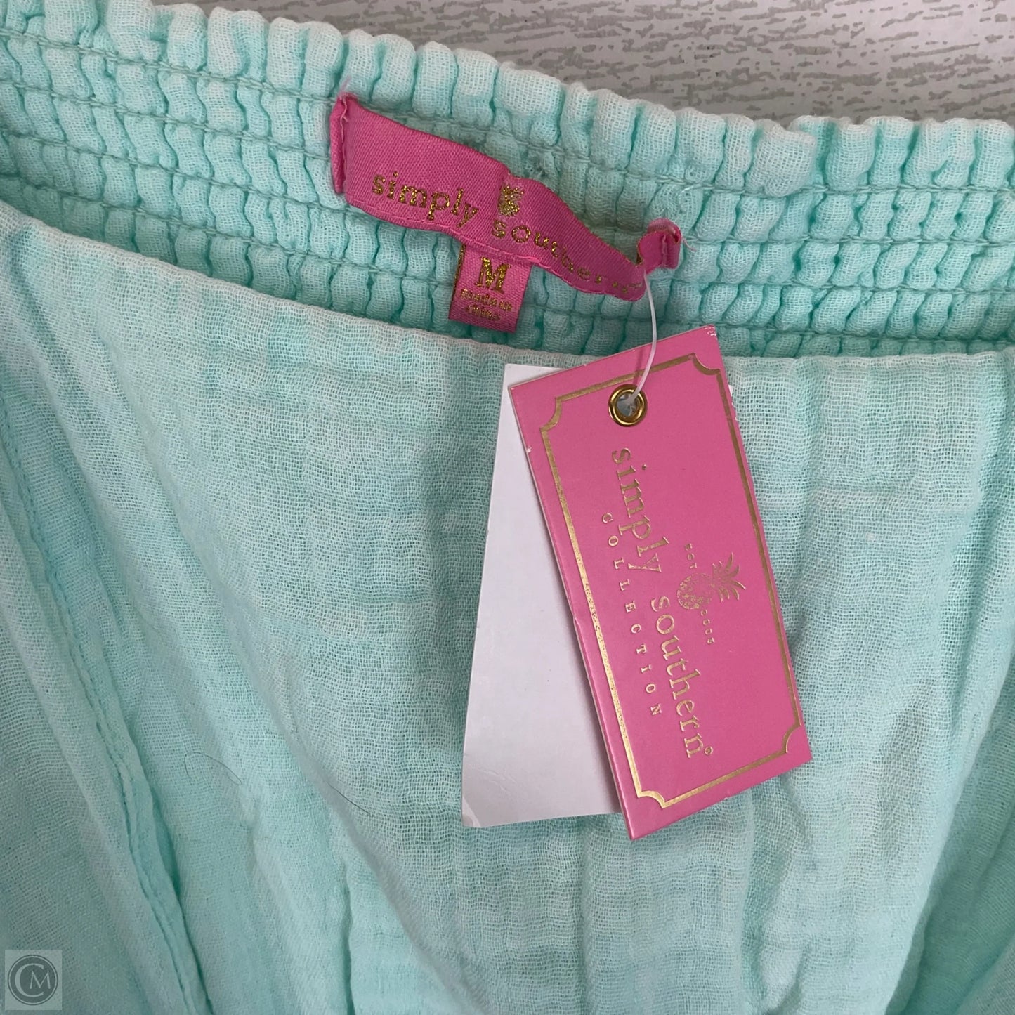 Dress Casual Short By Simply Southern In Teal, Size: M