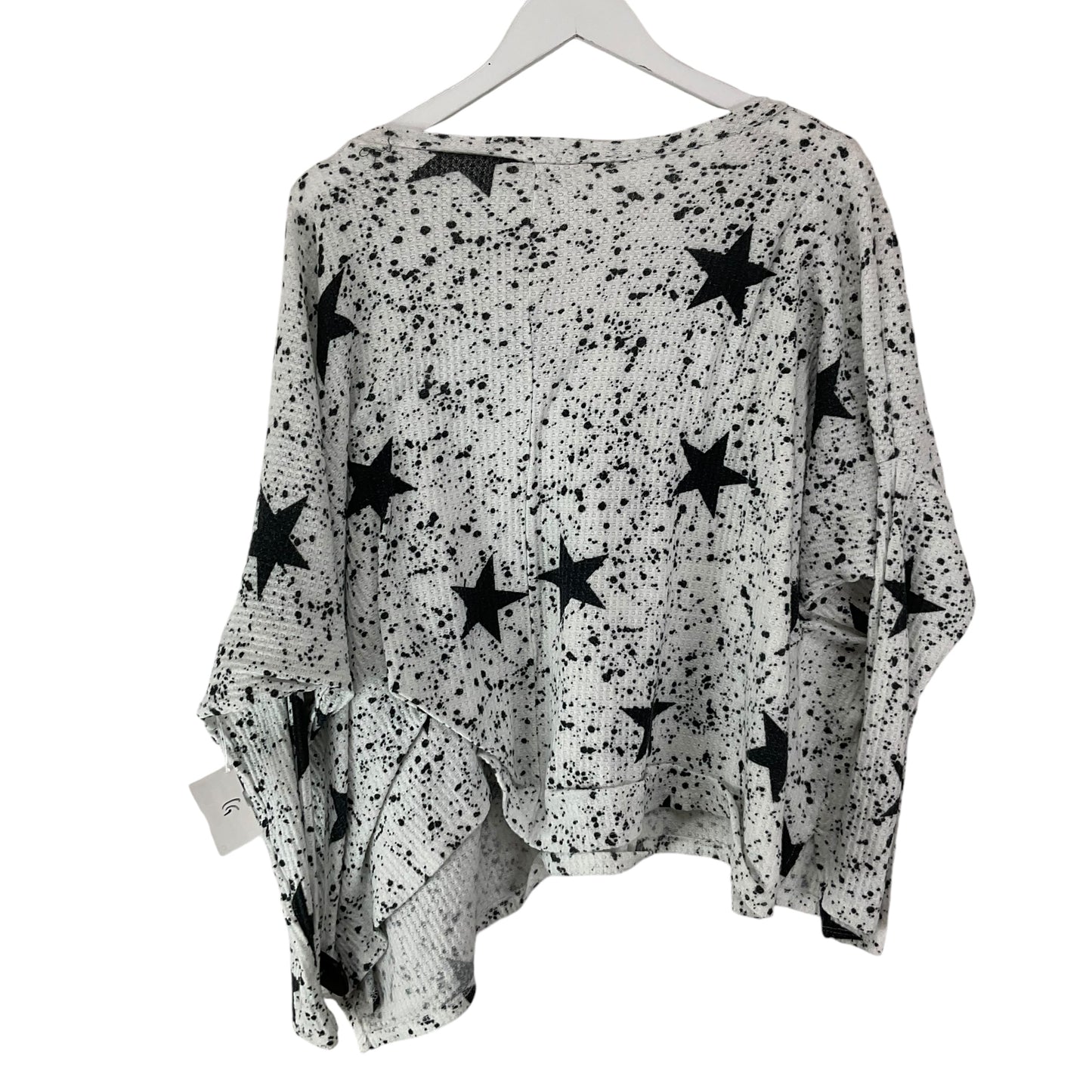 Top Long Sleeve By Fantastic Fawn In Black & White, Size: M