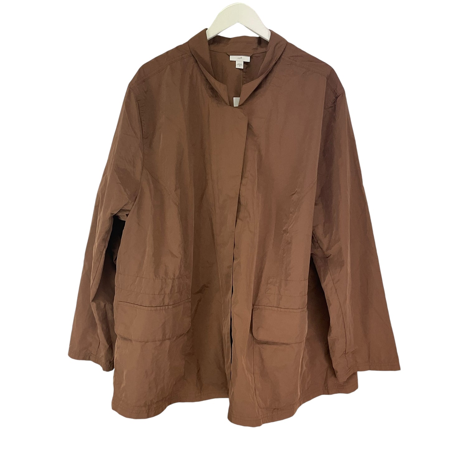 Jacket Windbreaker By J. Jill In Brown, Size: 4x