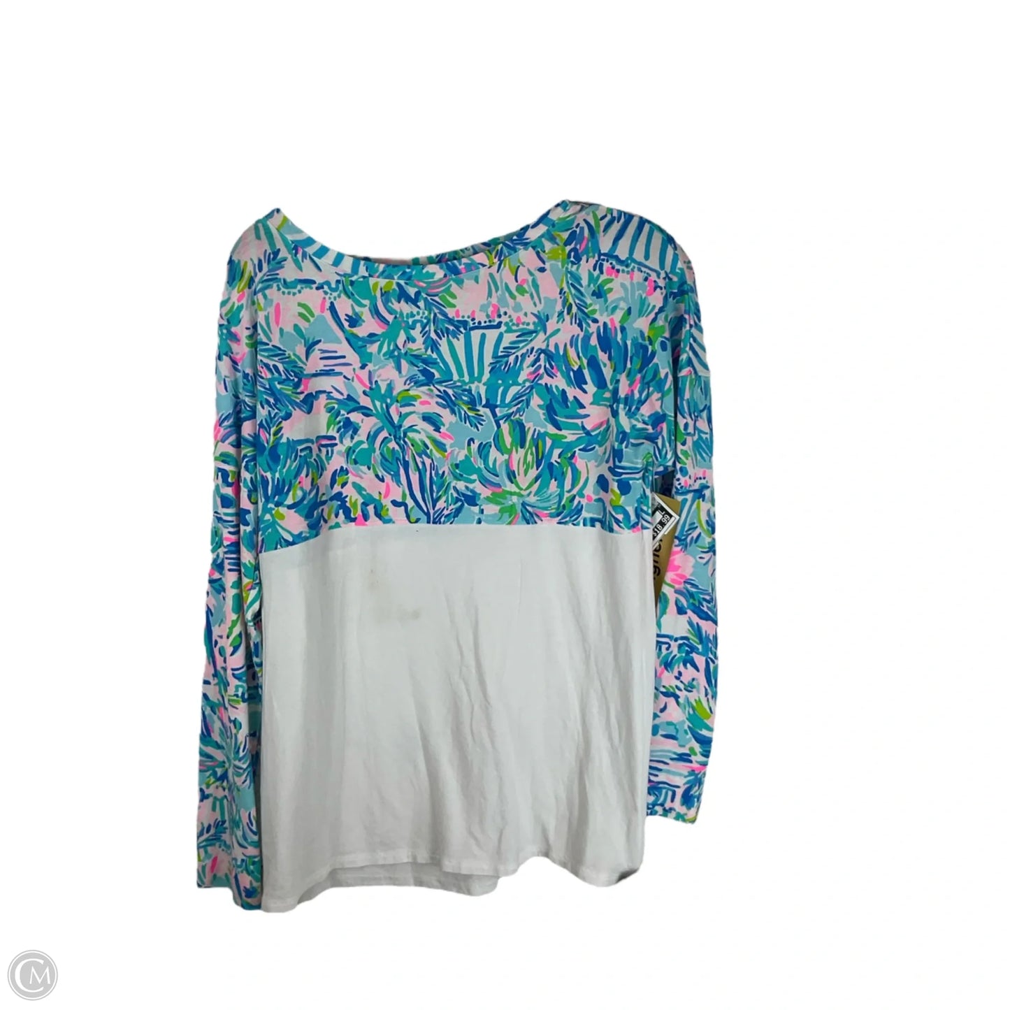 Top Long Sleeve Designer By Lilly Pulitzer In Blue & White, Size: Xs