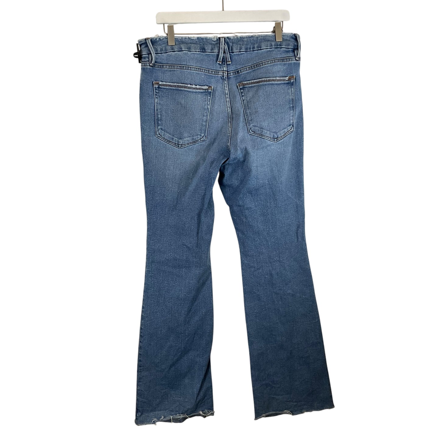 Jeans Flared By Good American In Blue Denim, Size: 12