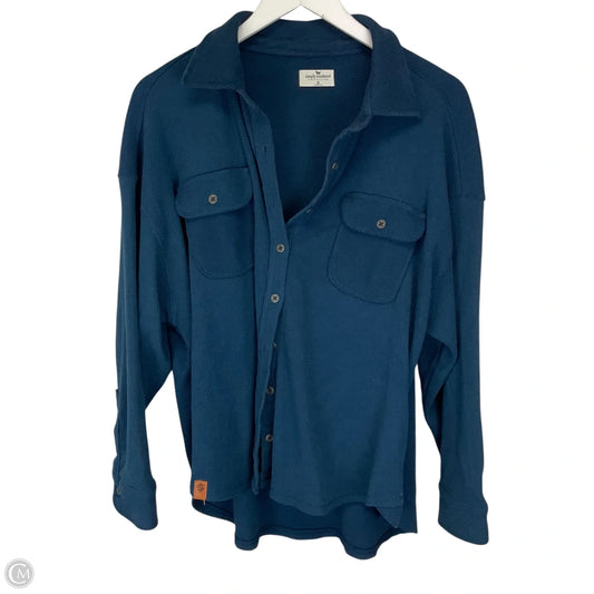Top Long Sleeve By Simply Southern In Blue, Size: S