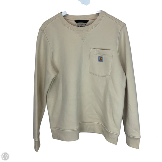 Sweatshirt Crewneck By Carhartt In Tan, Size: L