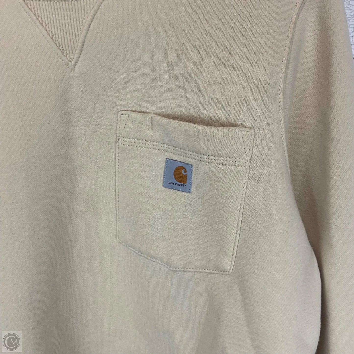 Sweatshirt Crewneck By Carhartt In Tan, Size: L