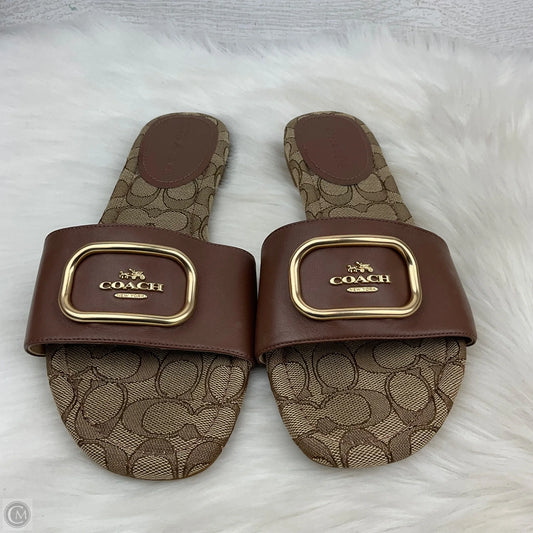 Sandals Designer By Coach In Brown, Size: 11