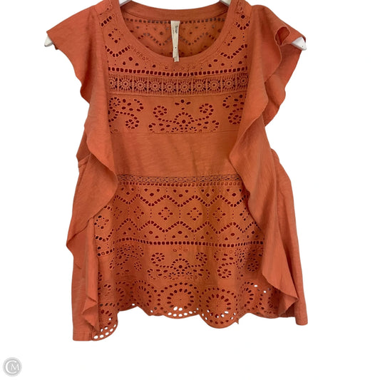 Top Sleeveless By Anthropologie In Orange, Size: S