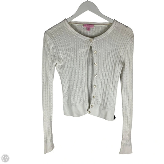 Sweater Cardigan Designer By Lilly Pulitzer In White, Size: Xs