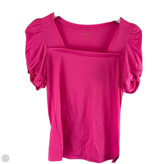 Top Short Sleeve Designer By Lilly Pulitzer In Pink, Size: Xxs