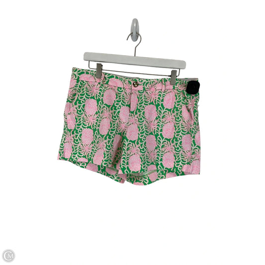 Shorts Designer By Lilly Pulitzer In Green & Pink, Size: 12