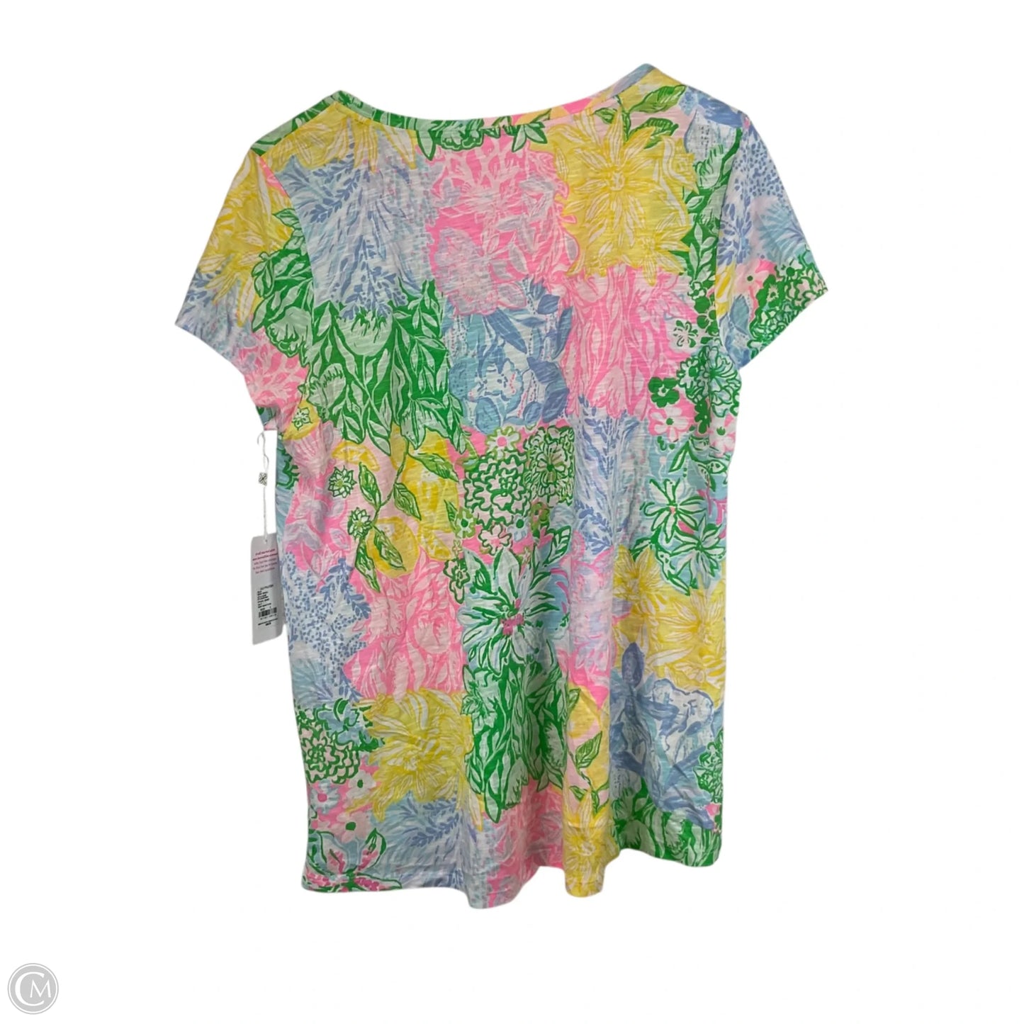 Top Short Sleeve Designer By Lilly Pulitzer In Multi-colored, Size: L