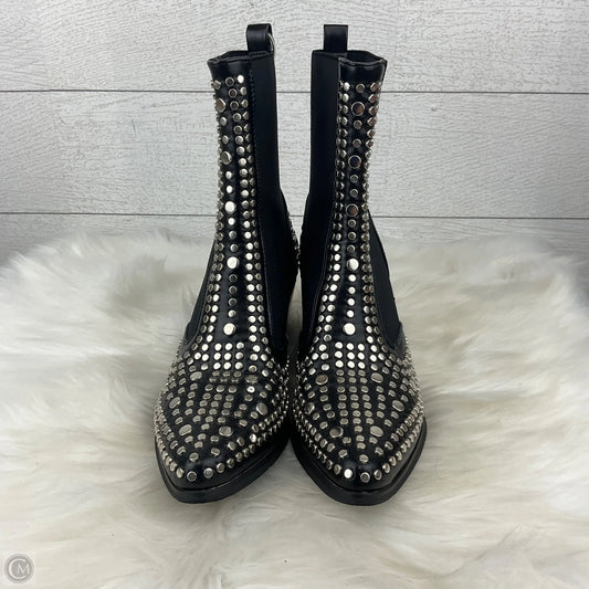 Boots Ankle Heels By Clothes Mentor In Black, Size: 5