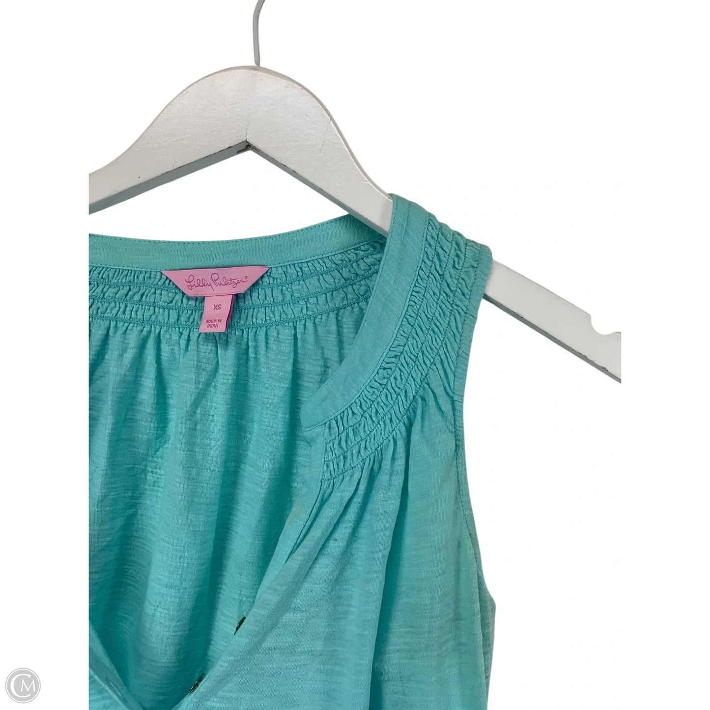 Top Sleeveless Designer By Lilly Pulitzer In Blue, Size: Xs