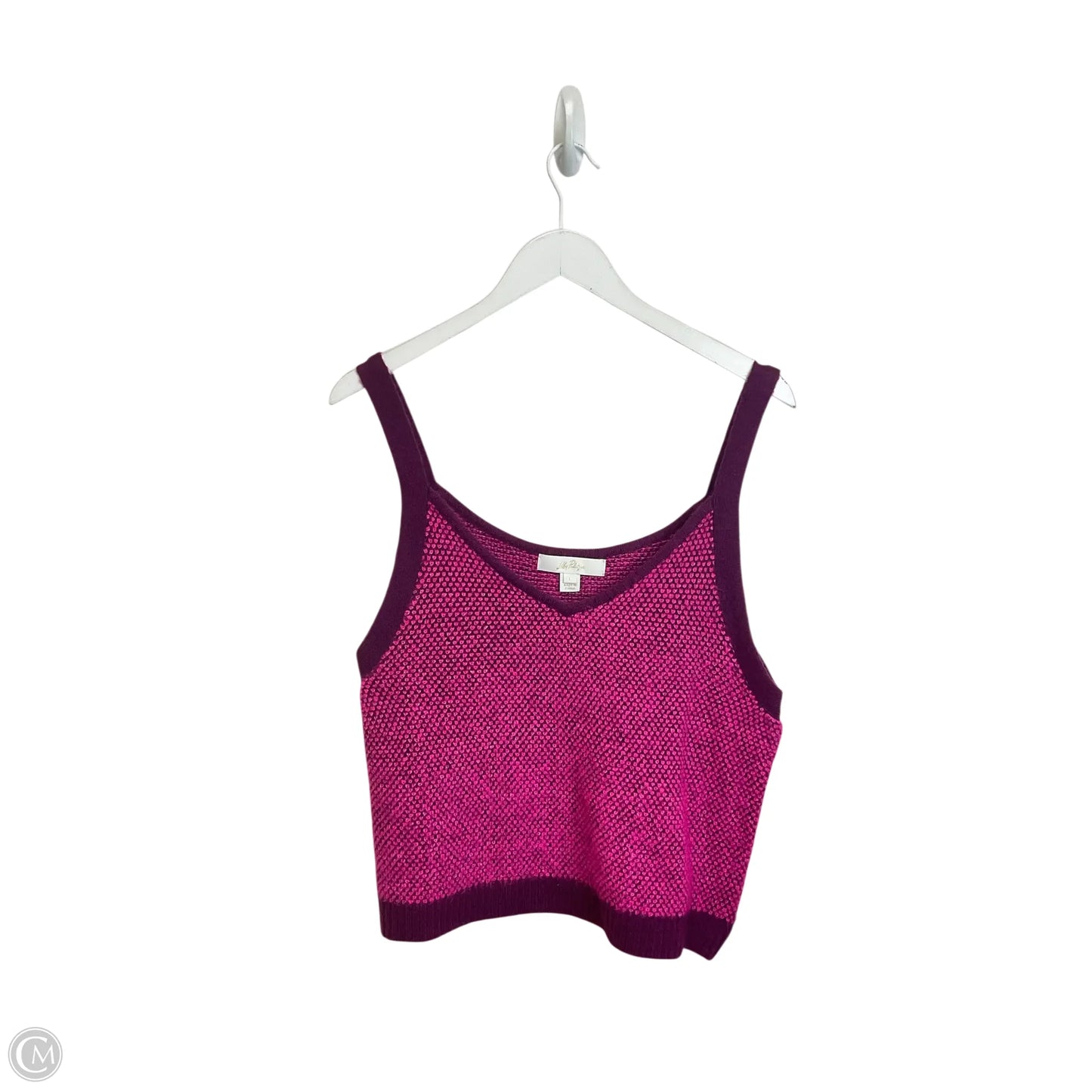 Top 2pc Long Sleeve By Cmb In Pink & Purple, Size: L