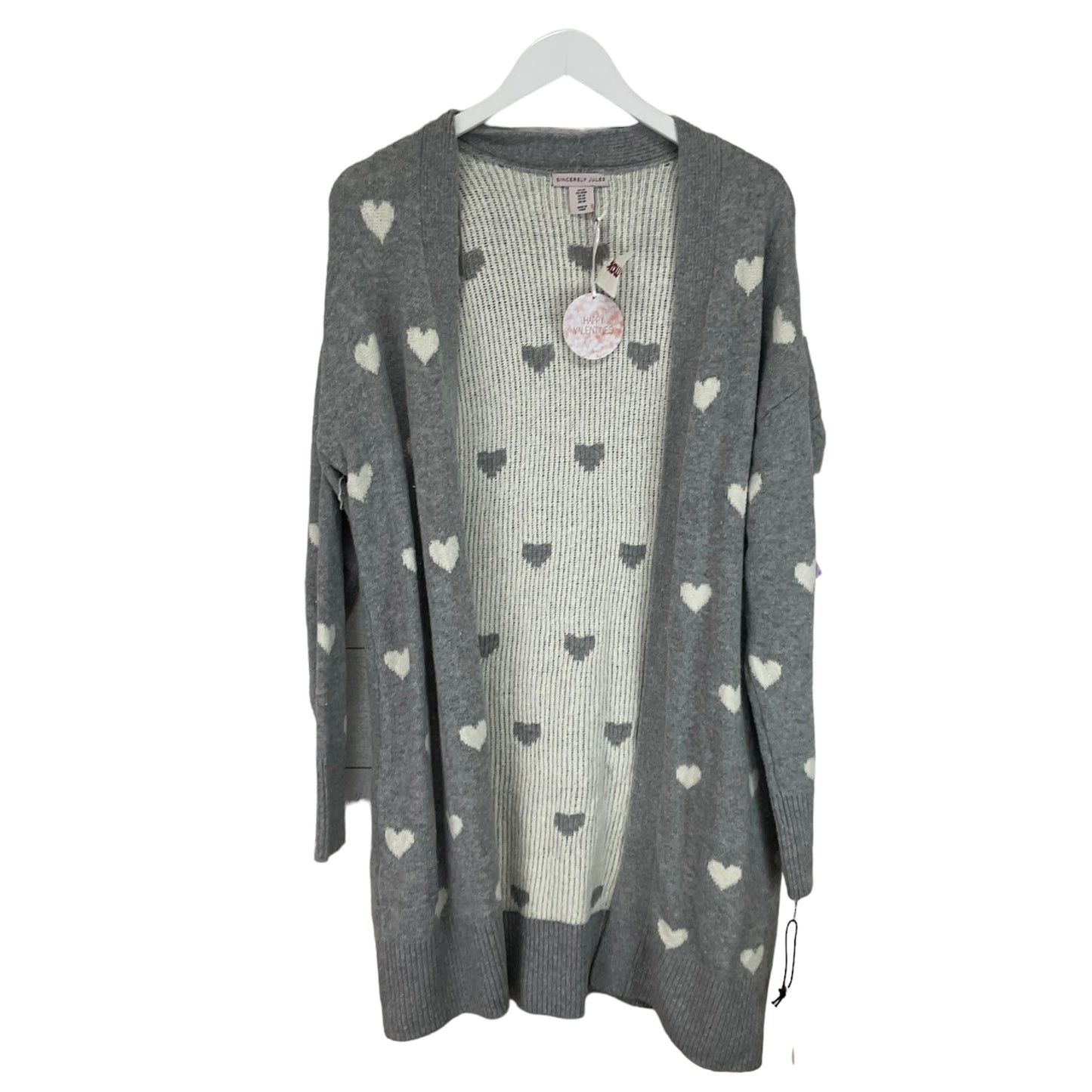 Sweater Cardigan By Clothes Mentor In Grey, Size: M