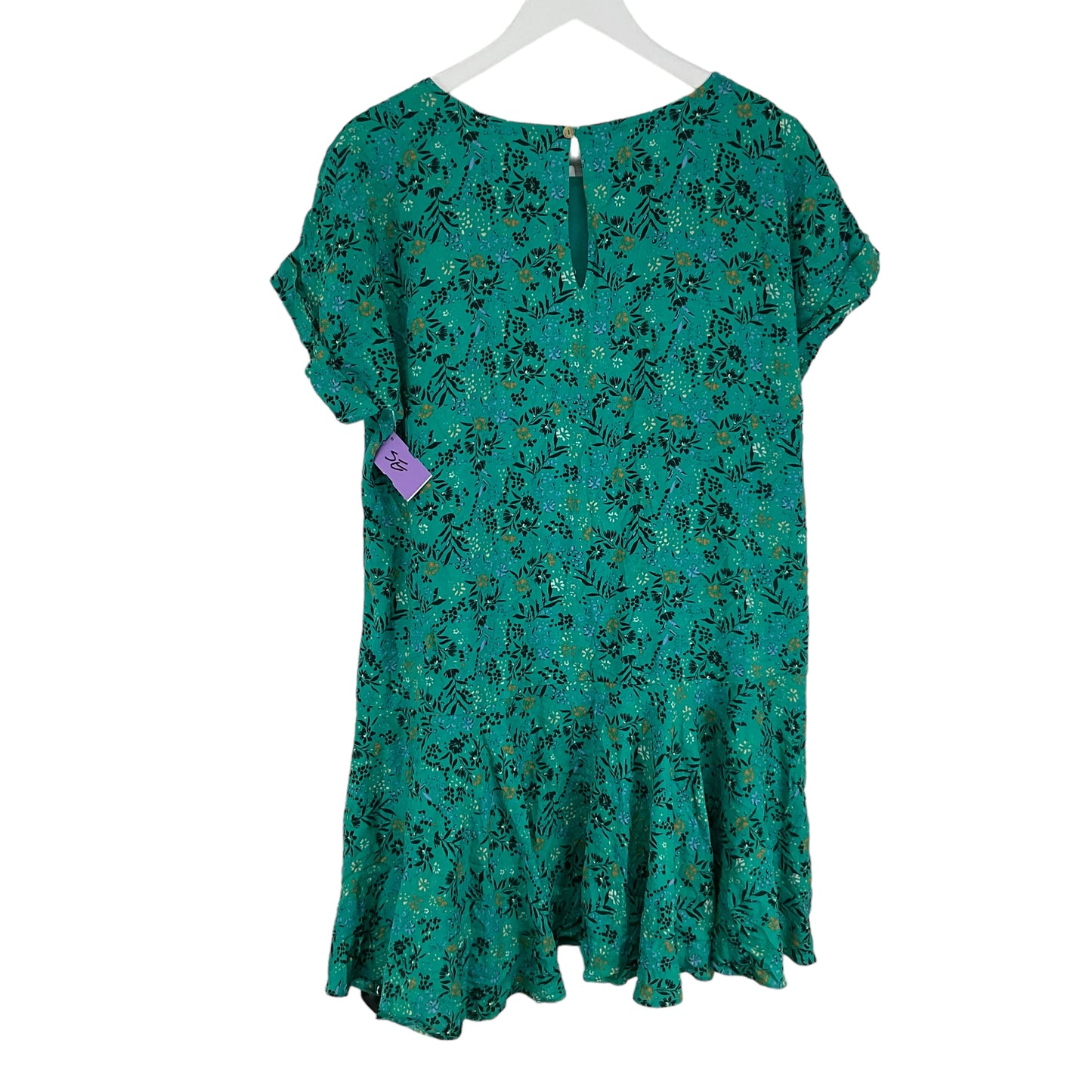 Green Dress Casual Midi Entro, Size L