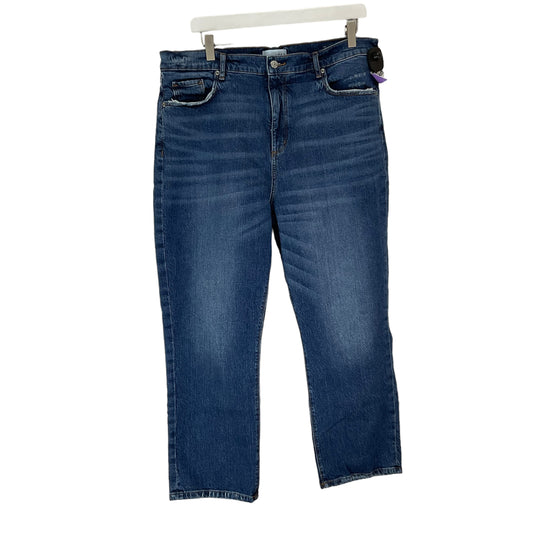 Blue Denim Jeans Straight Loft, Size 14