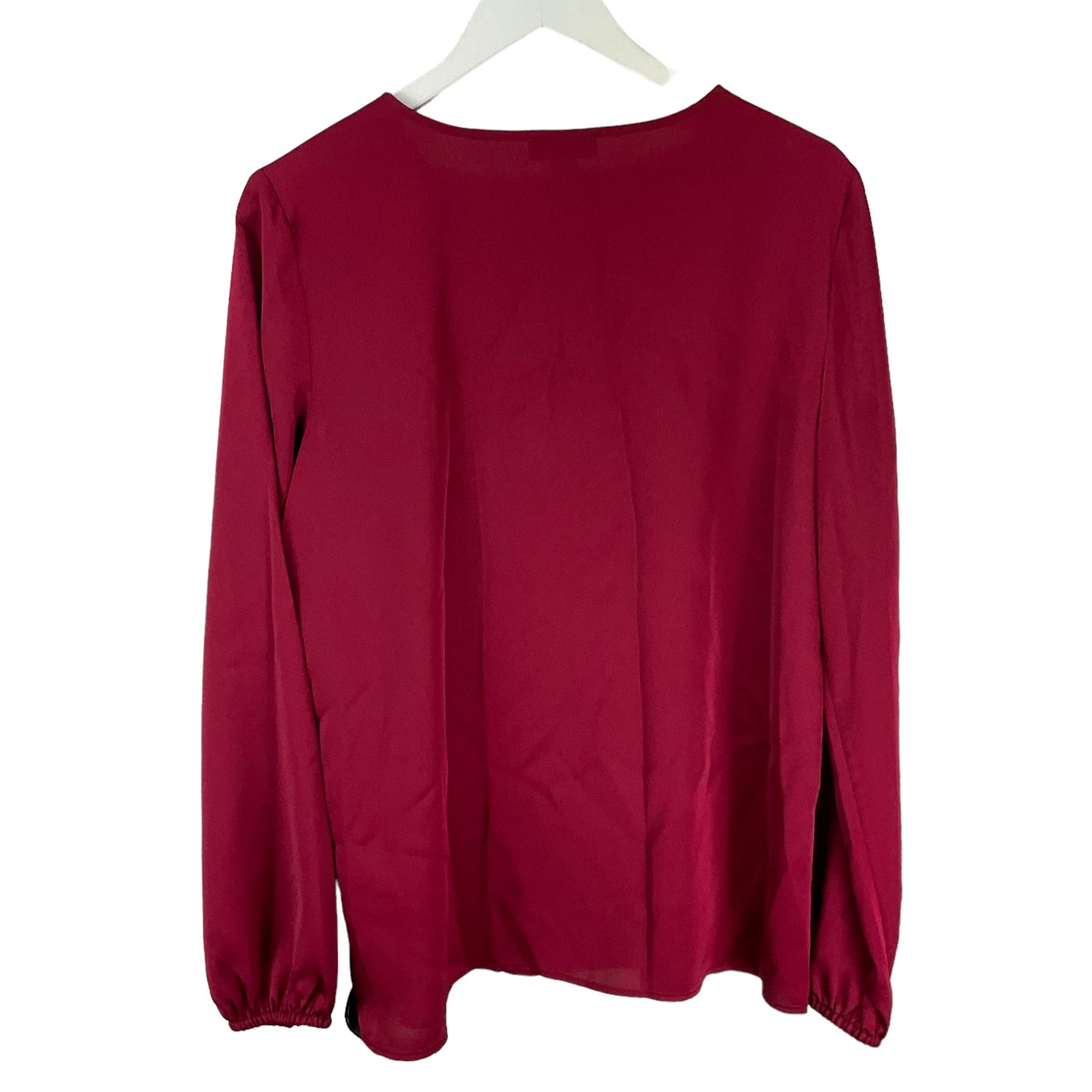 Red Blouse Long Sleeve Calvin Klein, Size M