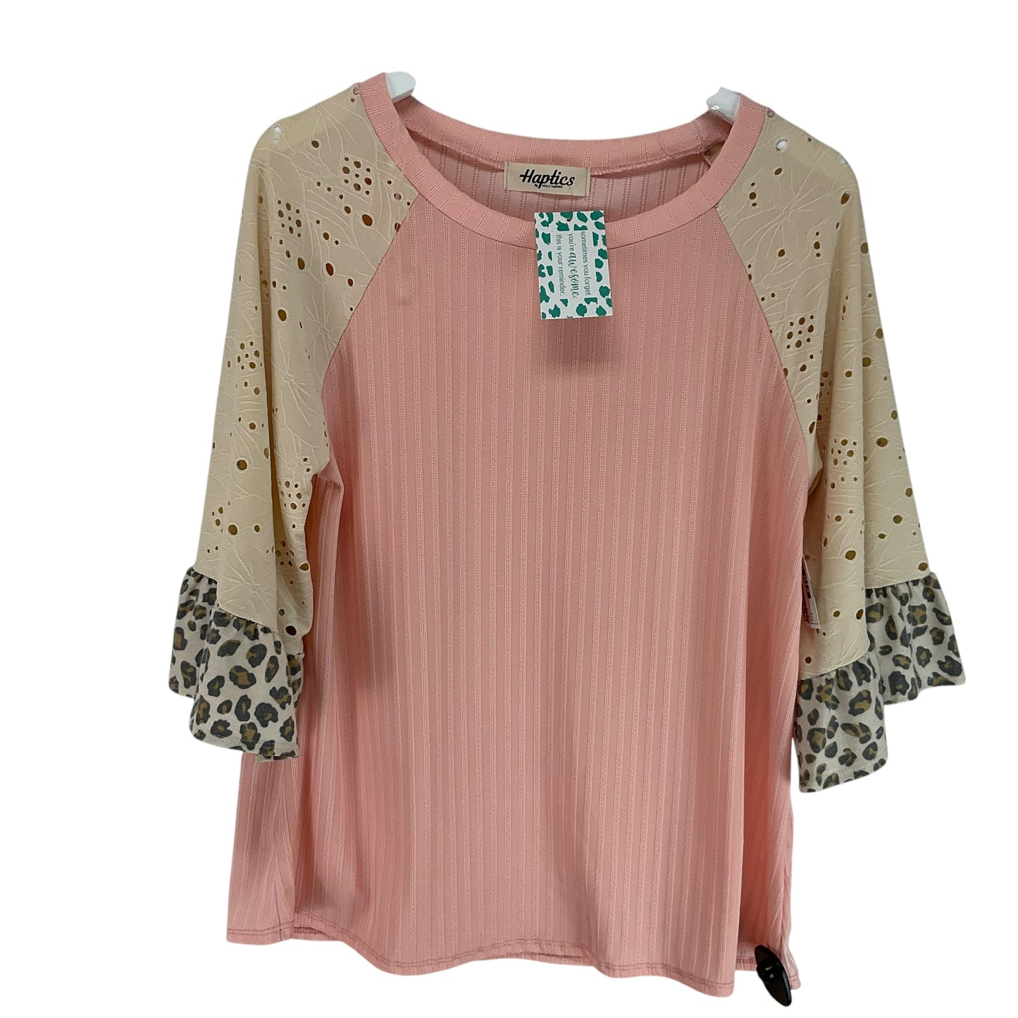 Top Long Sleeve By Haptics In Pink, Size: S