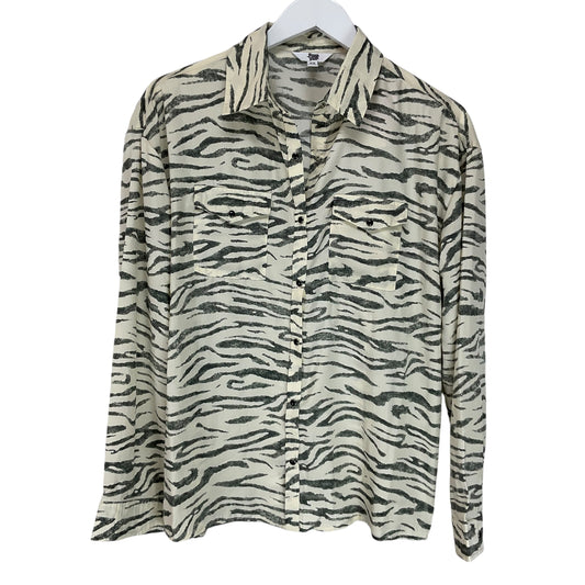 Top Long Sleeve By Clothes Mentor In Zebra Print, Size: Xs