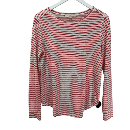 Top Long Sleeve By Loft In Red, Size: M