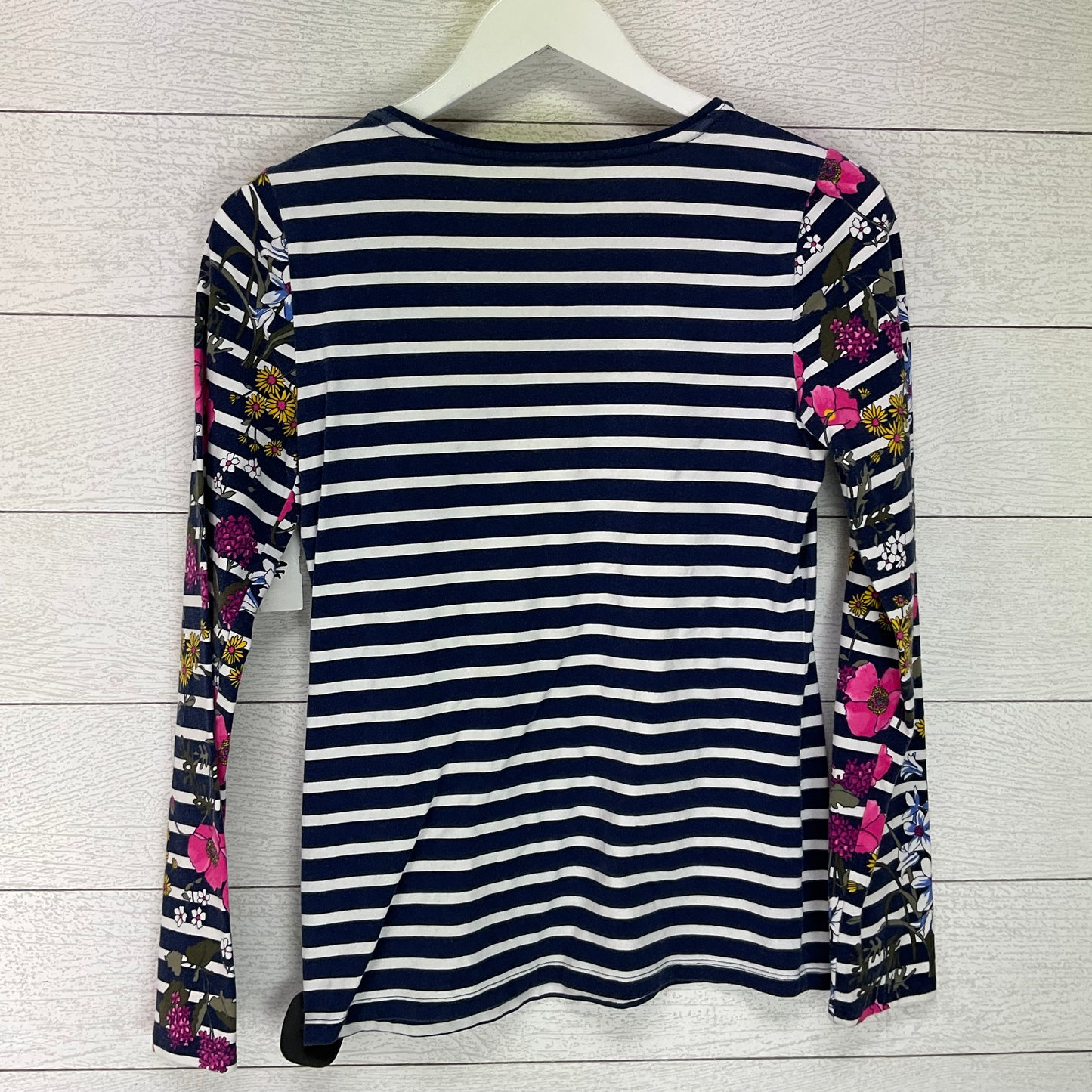 Top Long Sleeve By Talbots In Blue & White, Size: Xs