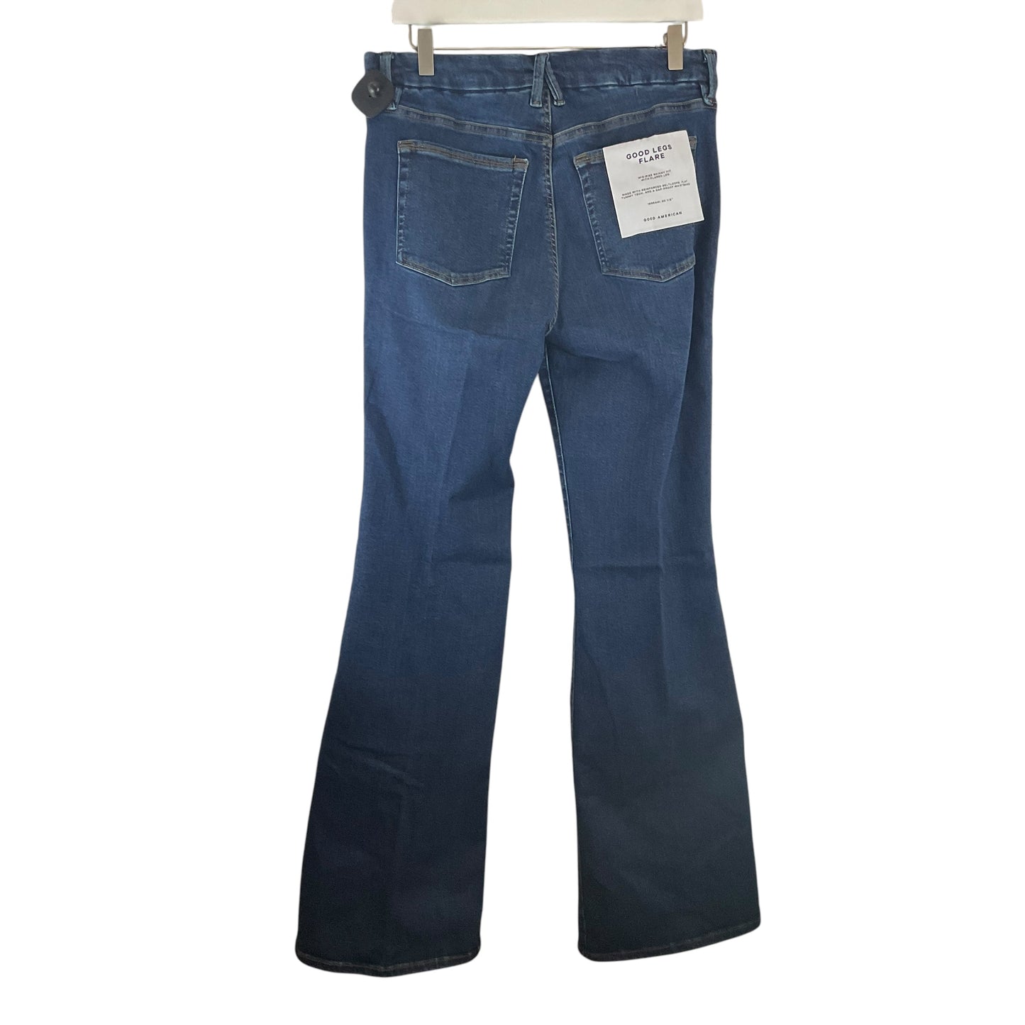 Jeans Flared By Good American In Blue Denim, Size: Xl