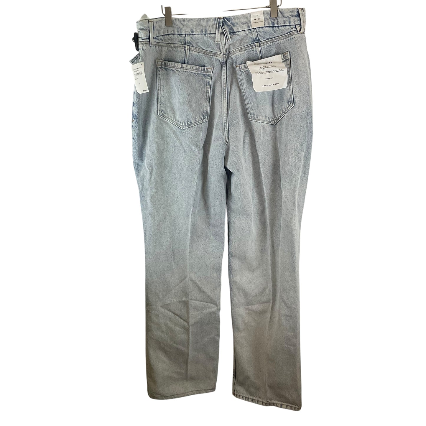 Jeans Straight By Good American In Blue Denim, Size: 14