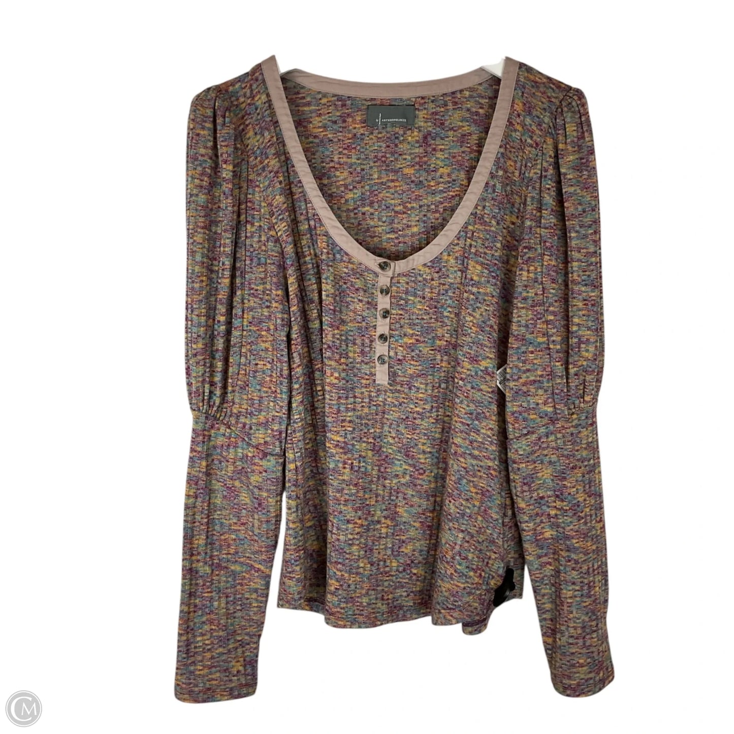 Top Long Sleeve By Anthropologie In Purple, Size: Xl