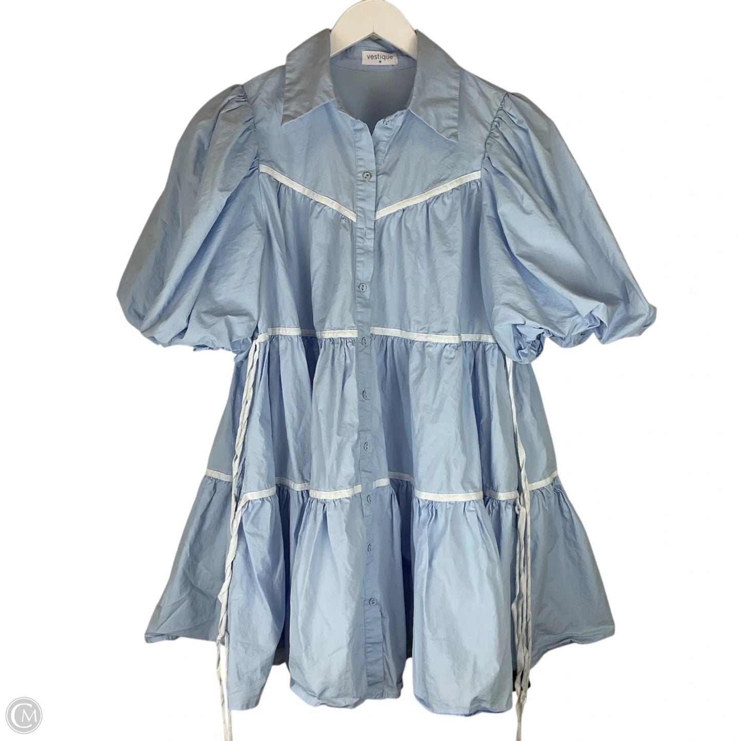 Dress Casual Midi By Vestique In Blue, Size: M