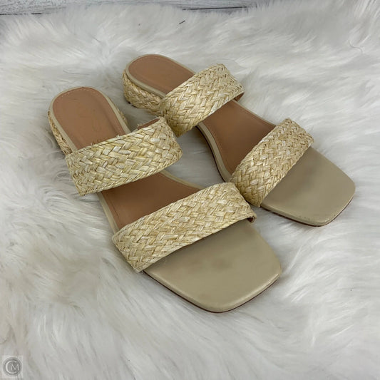 Sandals Heels Block By Joie In Cream, Size: 9.5