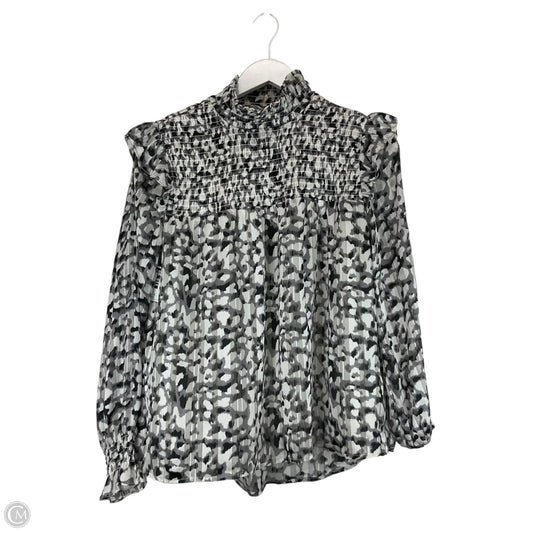 Blouse Long Sleeve By Thml In Black & White, Size: Xs