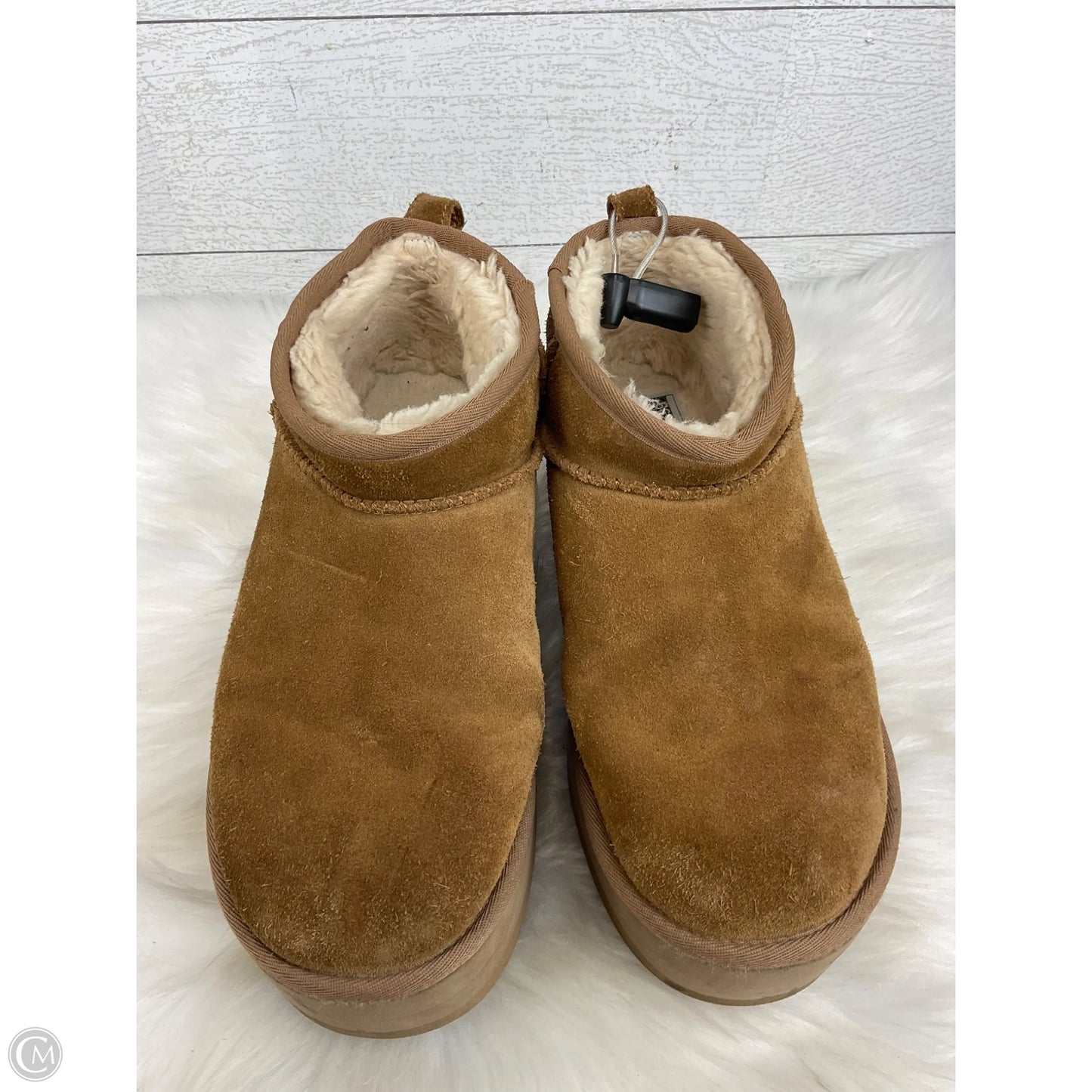 Boots Designer By Ugg In Brown, Size: 10