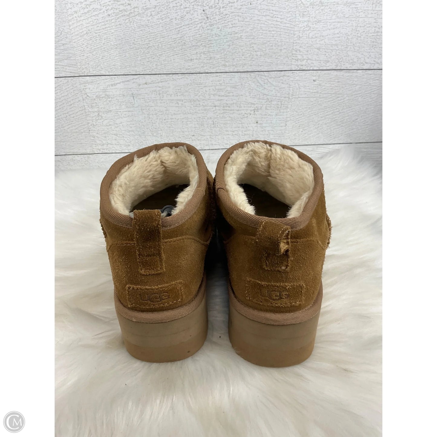 Boots Designer By Ugg In Brown, Size: 10