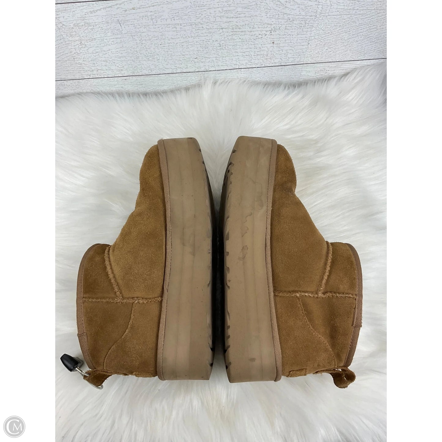 Boots Designer By Ugg In Brown, Size: 10