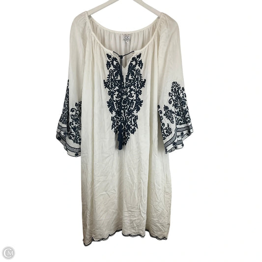 Dress Casual Midi By C Herrera In White, Size: 3x