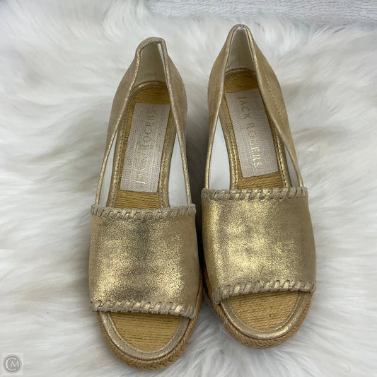 Shoes Heels Wedge By Jack Rogers In Tan, Size: 5