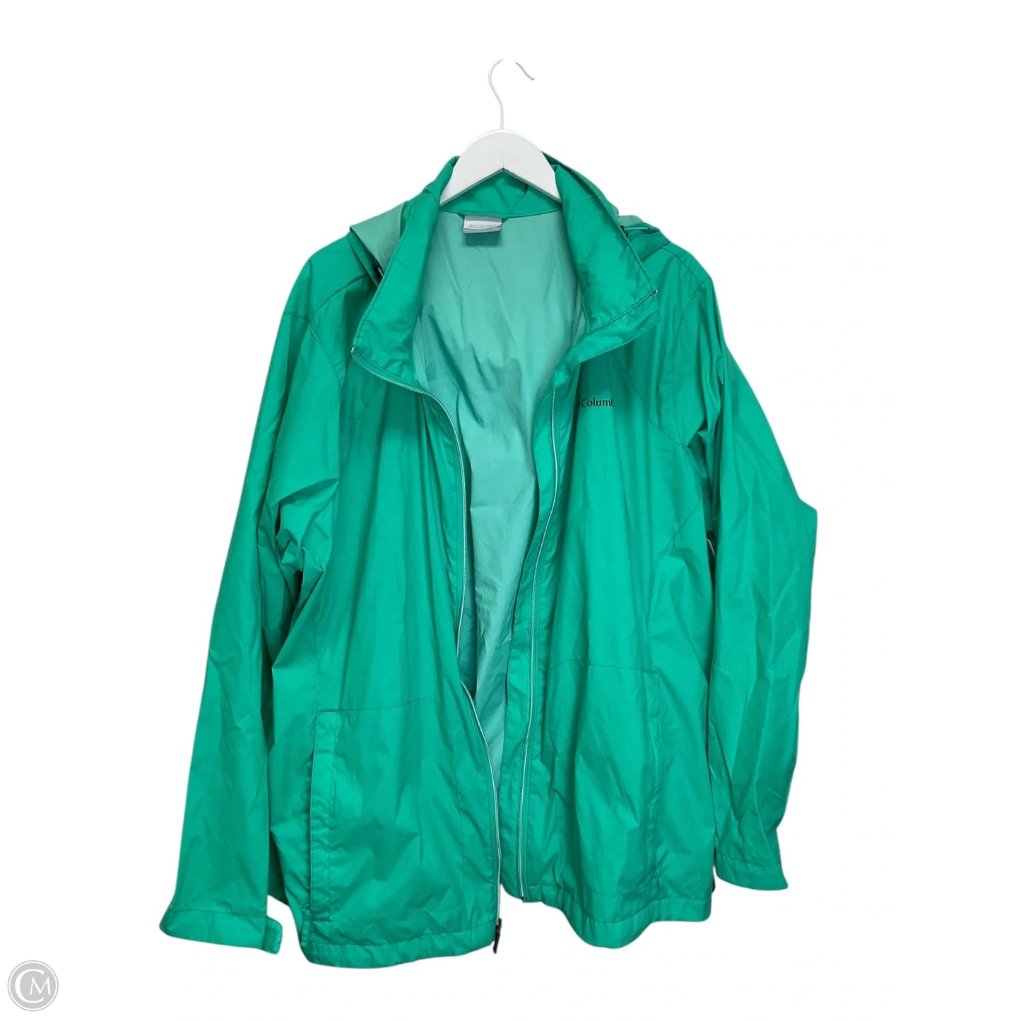 Coat Raincoat By Columbia In Teal, Size: 3x