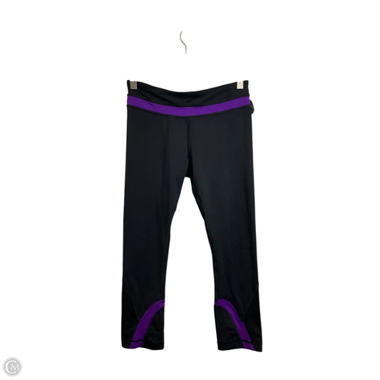 Athletic Capris By Lululemon In Black & Purple, Size: 6