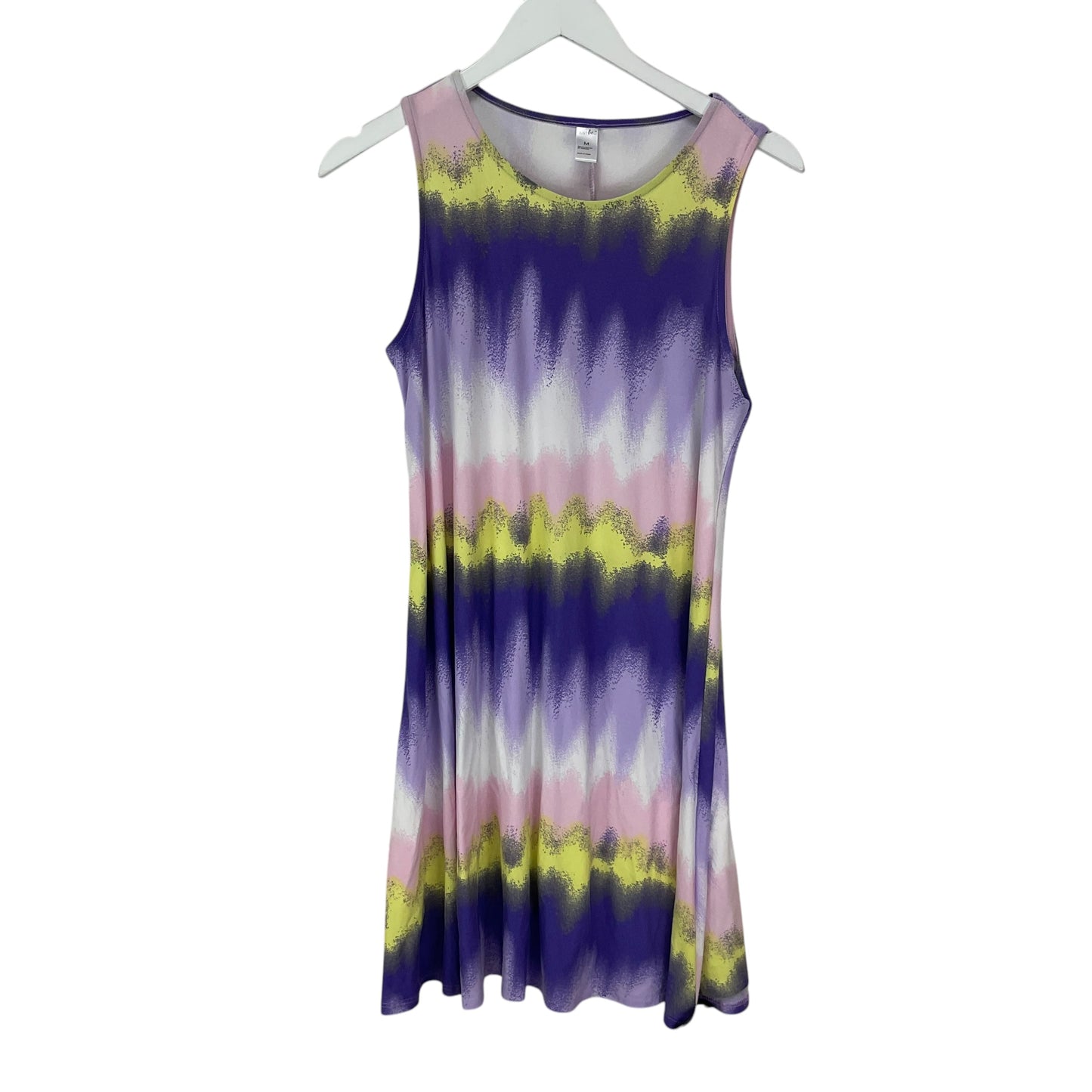 Dress Casual Short By Just Be In Purple & Yellow, Size: M