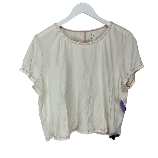 Cream Top Short Sleeve True Craft, Size Xl