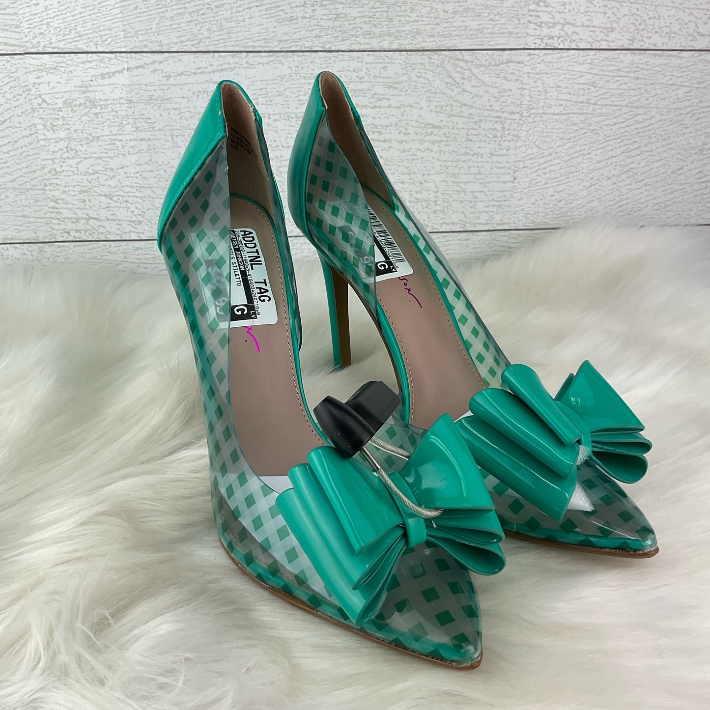 Teal Shoes Heels Stiletto Betsey Johnson, Size 10