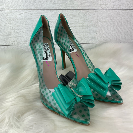 Teal Shoes Heels Stiletto Betsey Johnson, Size 10