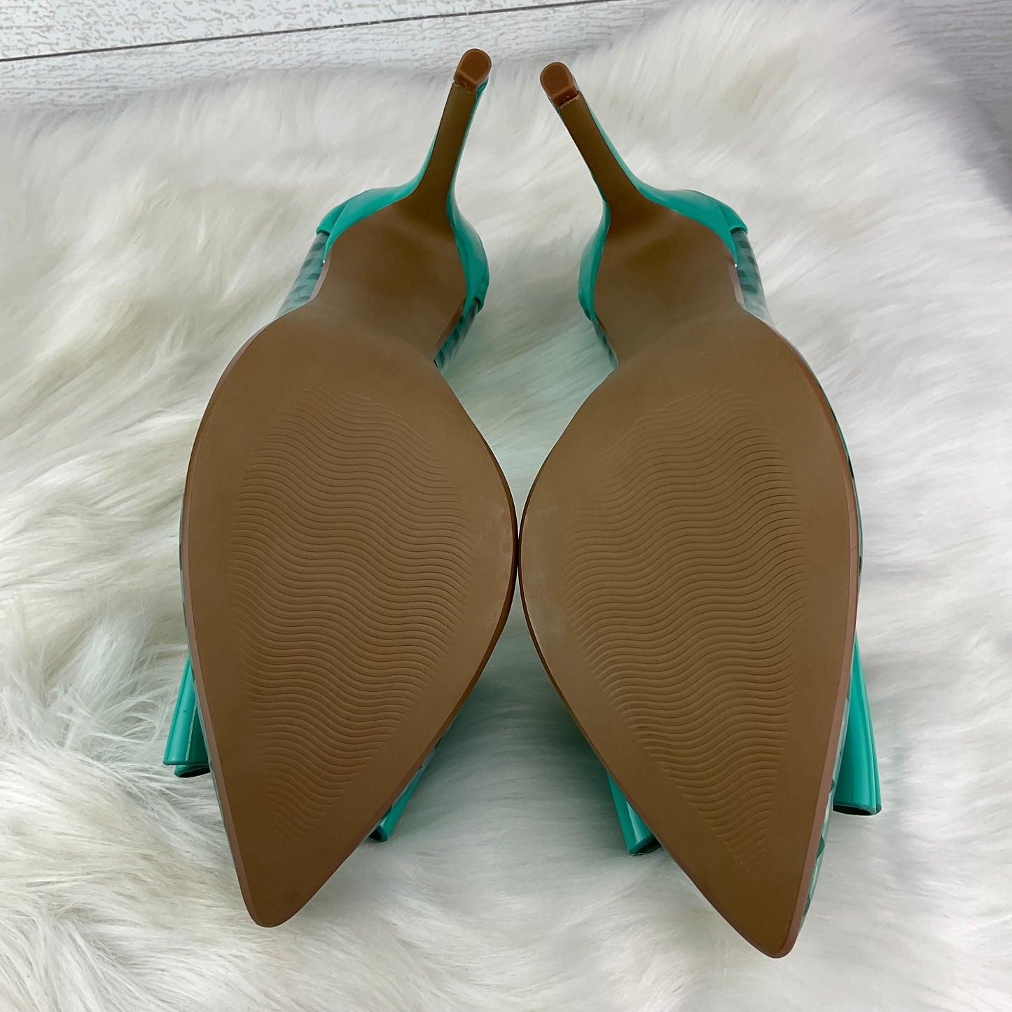 Teal Shoes Heels Stiletto Betsey Johnson, Size 10